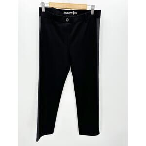 Betabrand Womens Black Pull on Mid Rise Stretch Yoga Tuxedo Dress Pants Size MP